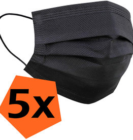 Nomfy Nomfy Wegwerp Mondkapje Zwart Niet-medisch - 5 PACK