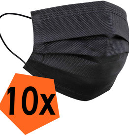Nomfy Nomfy Wegwerp Mondkapje Zwart Niet-medisch - 10 PACK
