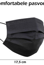 Nomfy Mondkapje Zwart Wegwerp - Mondmasker Wegwerp Niet Medisch Mondkapje Zwart - Zwart Mondkapje Wegwerp Universeel - 25 Stuks