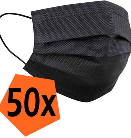 Nomfy Nomfy Wegwerp Mondkapje Zwart Niet-medisch - 50 PACK