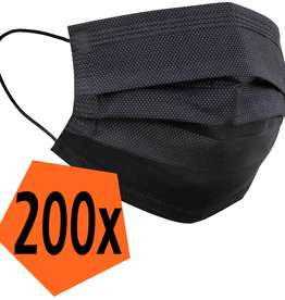Nomfy Nomfy Wegwerp Mondkapje Zwart Niet-medisch - 200 PACK