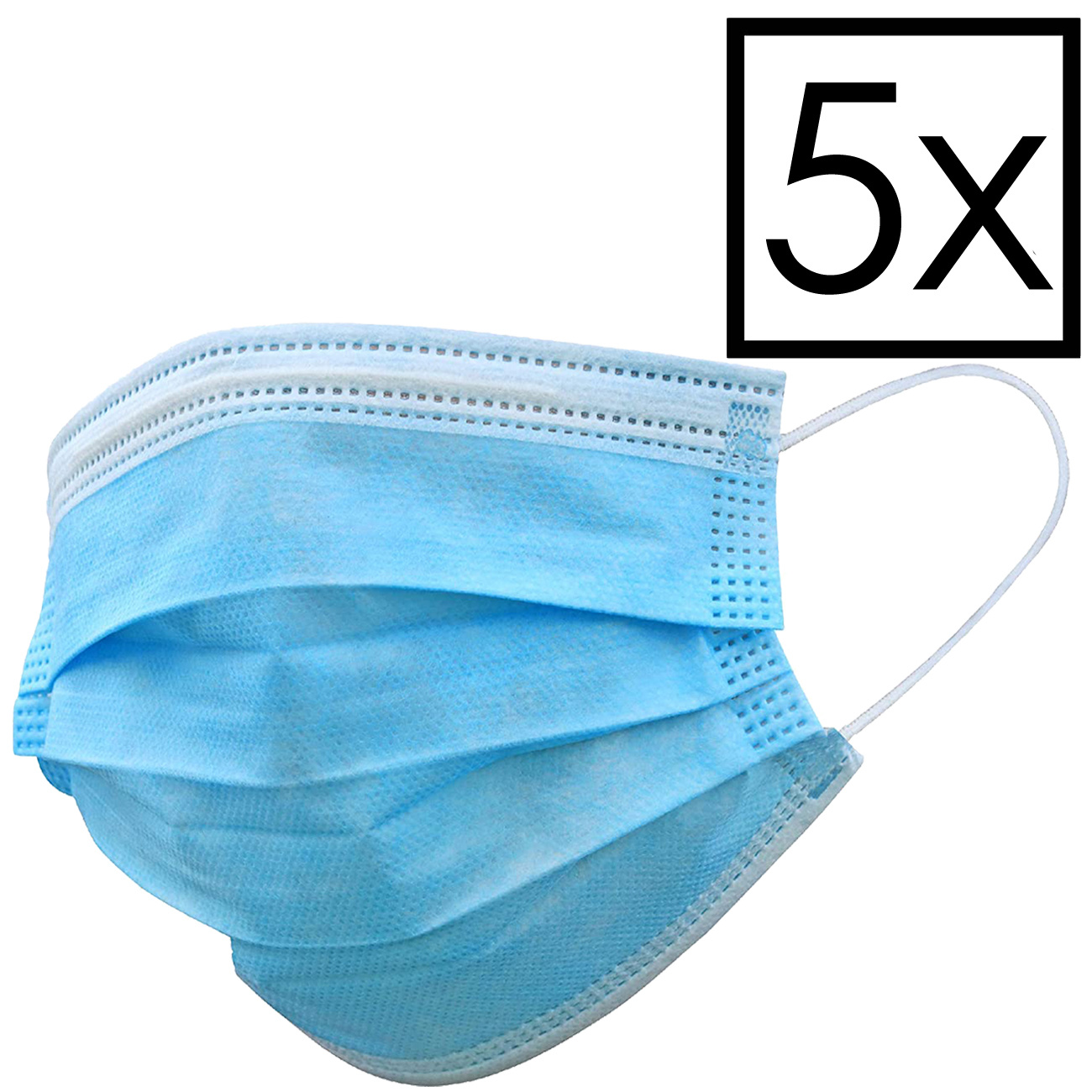 NoXx Mondkapje Wegwerp Mondmasker Universeel Niet Medisch Blauw - 5x