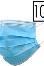 NoXx Mondkapje Wegwerp Mondmasker Universeel Niet Medisch Blauw - 10x