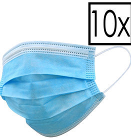 NoXx NoXx Wegwerp Mondkapje Blauw Niet-medisch - 10 PACK