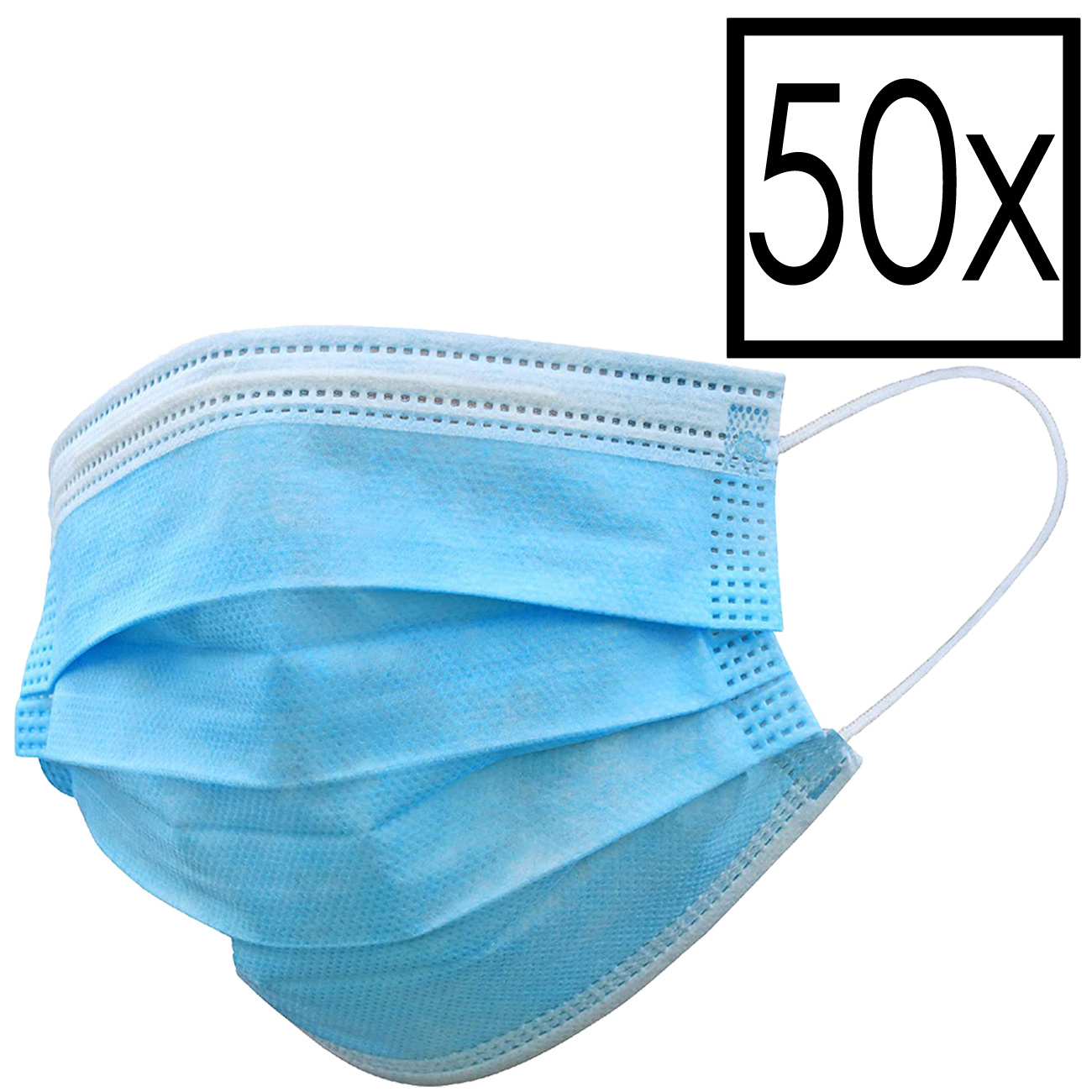 NoXx Mondkapje Wegwerp Mondmasker Universeel Niet Medisch Blauw - 50x