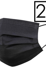 NoXx Mondkapje Wegwerp Mondmasker Universeel Niet Medisch Zwart - 2x
