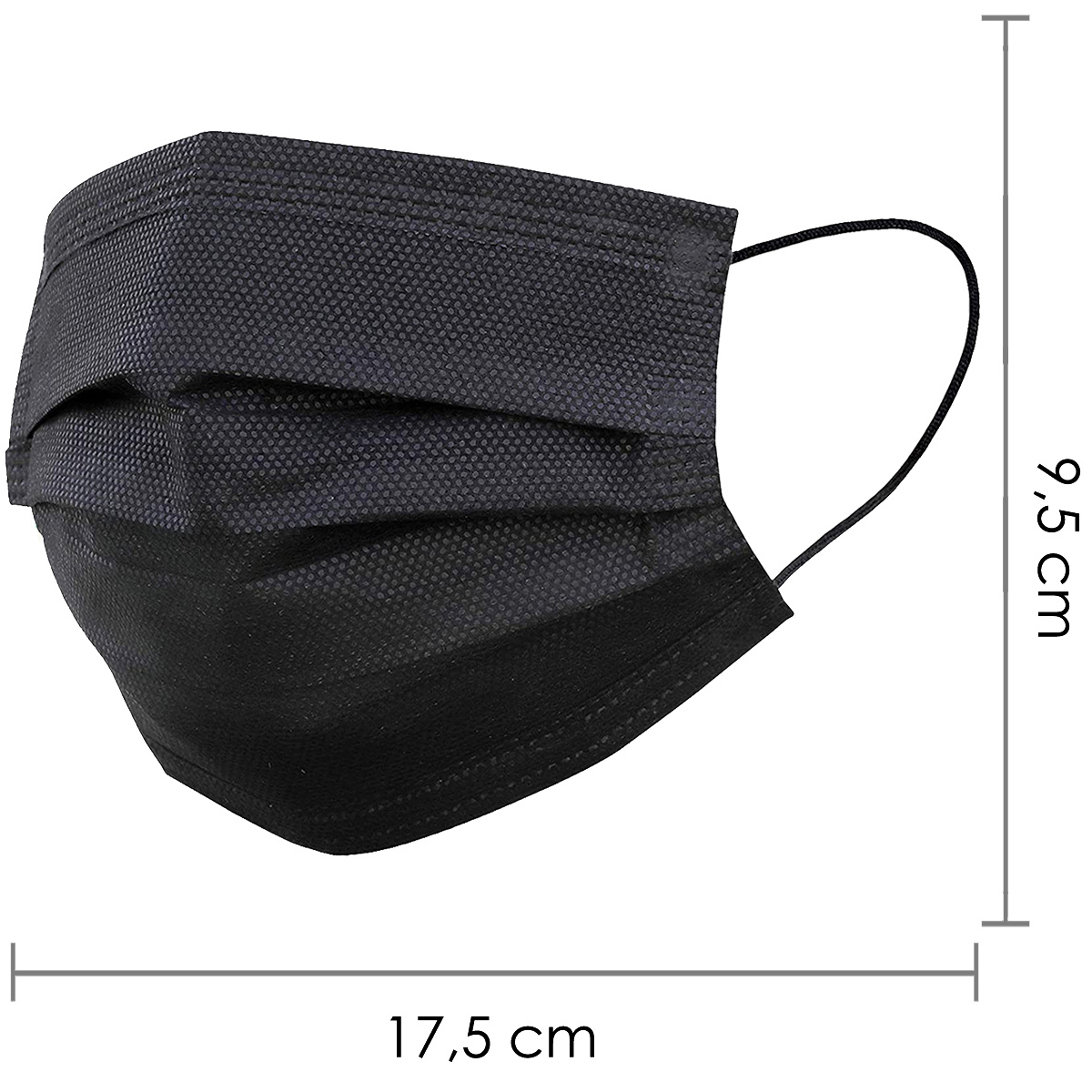 NoXx Mondkapje Wegwerp Mondmasker Universeel Niet Medisch Zwart - 5x