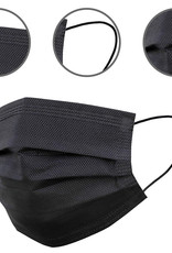 NoXx Mondkapje Wegwerp Mondmasker Universeel Niet Medisch Zwart - 50x