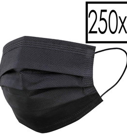 NoXx NoXx Wegwerp Mondkapje Zwart Niet-medisch - 250 PACK