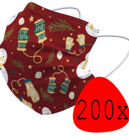 BASEY. BASEY. Wegwerp 3-laags Mondkapje Wanten - 200 Stuks