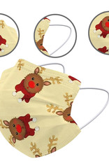 NoXx Mondkapje Wegwerp Mondmasker Kerst Universeel Niet Medisch Rendier - 5x