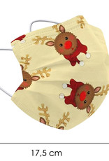 NoXx Mondkapje Wegwerp Mondmasker Kerst Universeel Niet Medisch Rendier - 5x