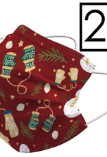 NoXx Mondkapje Wegwerp Mondmasker Kerst Universeel Niet Medisch Wanten - 2x