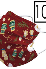 NoXx Mondkapje Wegwerp Mondmasker Kerst Universeel Niet Medisch Wanten - 10x