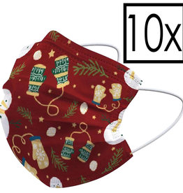 NoXx NoXx Wegwerp 3-laags Mondkapje Wanten - 10 Stuks