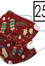 NoXx Mondkapje Wegwerp Mondmasker Kerst Universeel Niet Medisch Wanten - 25x