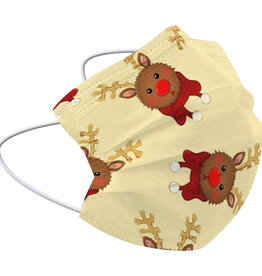 Nomfy Nomfy Wegwerp 3-laags Mondkapje Rendier - 1 Stuk