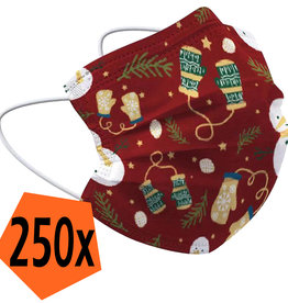 Nomfy Nomfy Wegwerp 3-laags Mondkapje Wanten - 250 Stuks