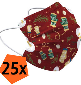 Nomfy Nomfy Wegwerp 3-laags Mondkapje Wanten - 25 Stuks