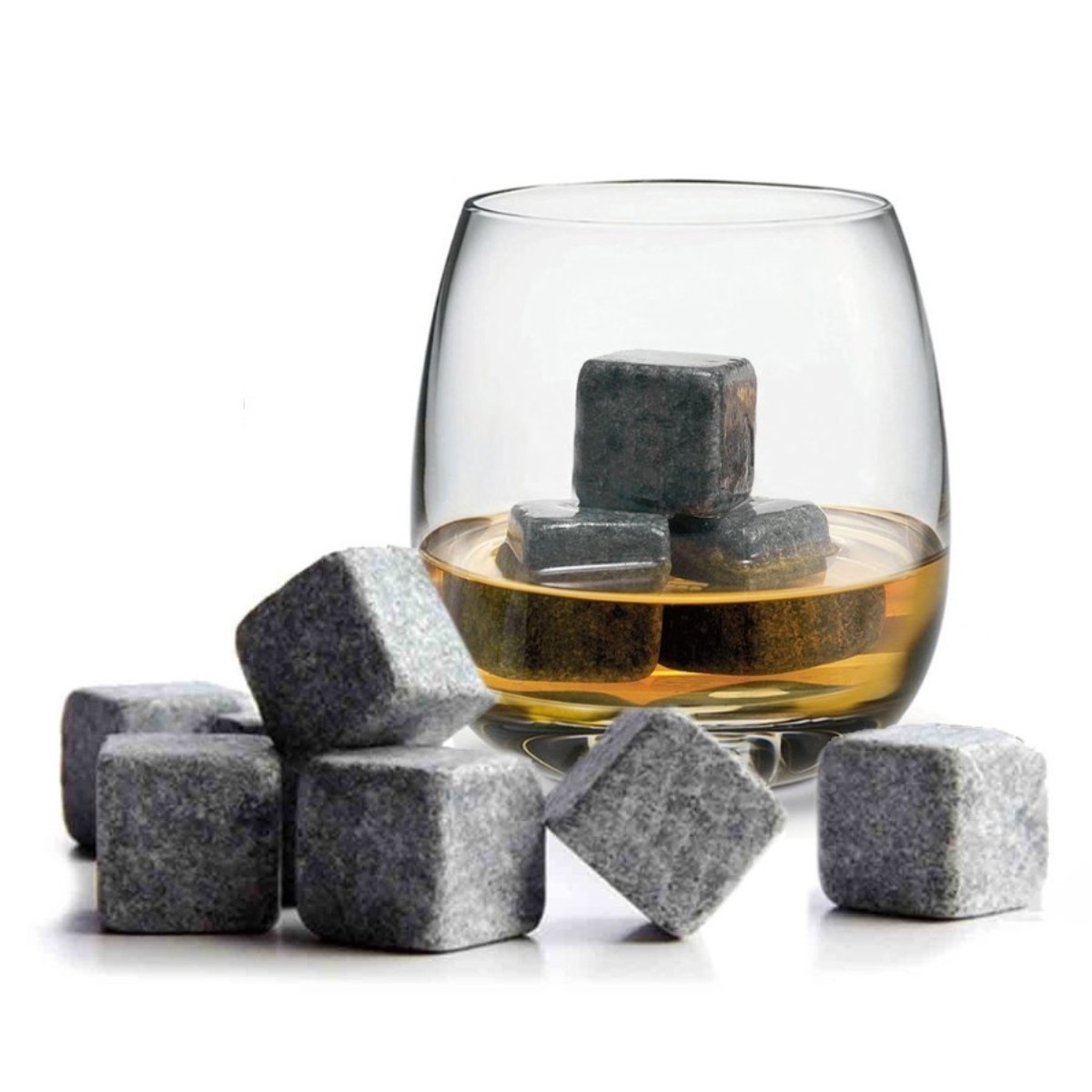 NoXx Whiskey Stones Herbruikbare IJsblokjes - Whisky Stenen Herbruikbaar - 9 Stuks