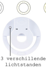 BASEY. Selfie Ring Light Universeel - Selfie Ring Lamp Met Clip Universeel - Selfie Ringlight LED Light Oplaadbaar - Wit