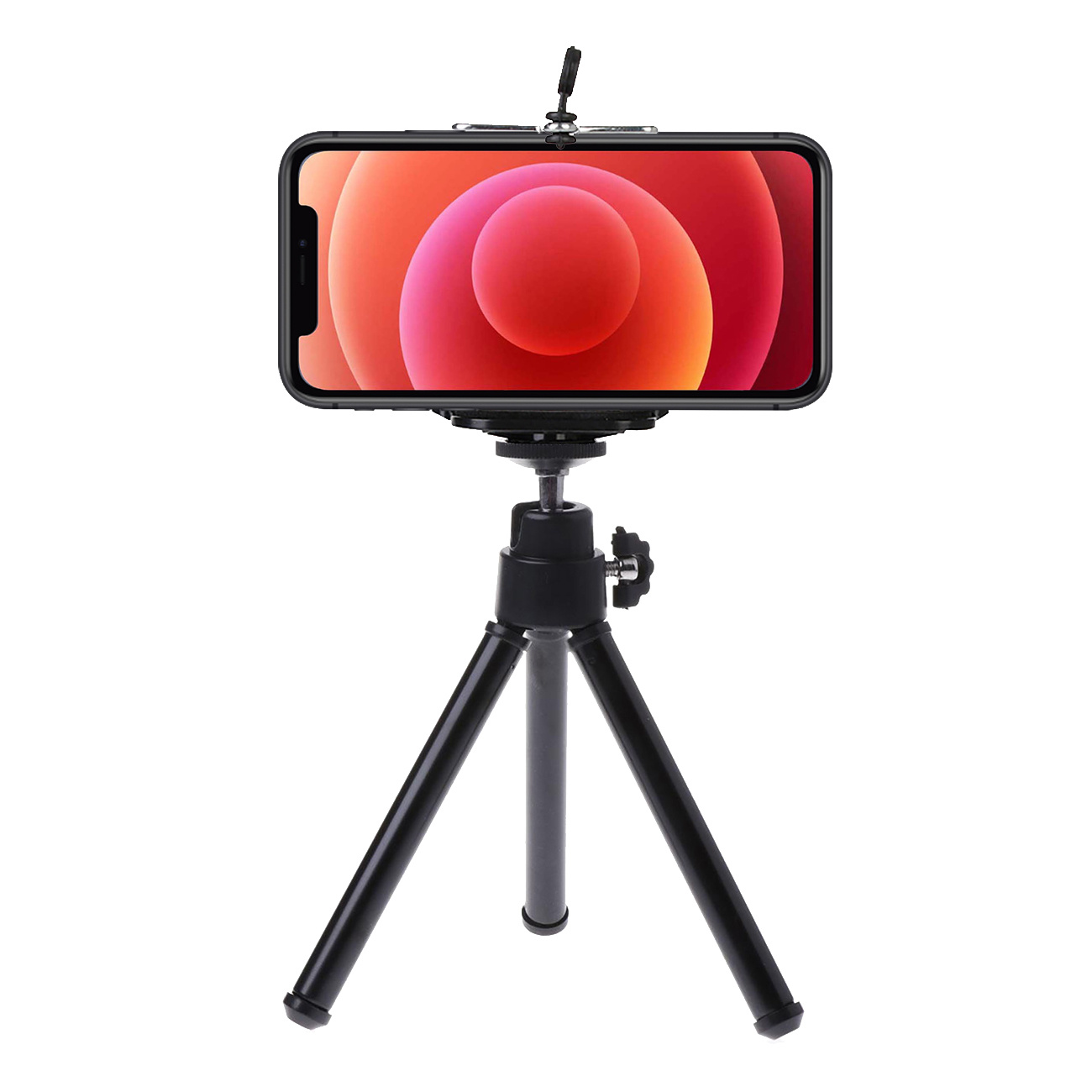 BASEY. Tripod Smartphone Camera Houder - Statief Telefoon En Camera - Tripod Universeel Aluminium - Zwart