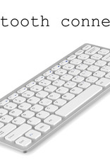 BASEY. Draadloos Toetsenbord Bluetooth Keyboard - Bluetooth Toetsenbord Draadloos Universeel - Wireless Keyboard - Wit