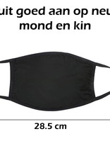Nomfy Mondkapje Wasbaar Zwart Katoenen Mondmasker Wasbaar Mondkapje Wasbare Mondkapjes Universeel Katoen Zwart - 5 PACK