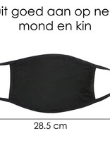 NoXx Mondkapje Wasbaar Universeel Katoen Mondmasker Wasbaar Niet Medisch Zwart - 3x