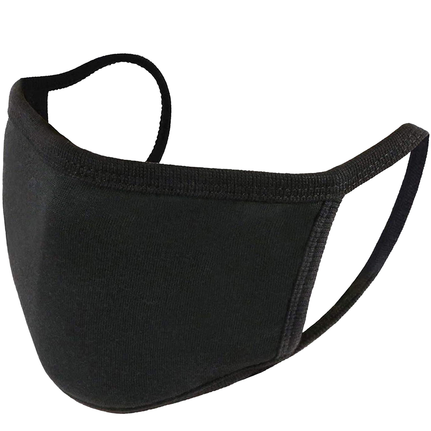 NoXx Mondkapje Wasbaar Universeel Katoen Mondmasker Wasbaar Niet Medisch Zwart