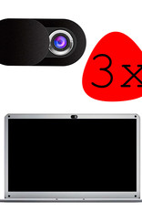 Webcam Cover Privacy Universeel - Laptop Camera Cover Voor Privacy - Smartphone Camera Privacy Beschermer Camera Tablet - Zwart - 3 Stuks