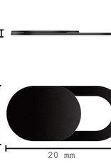 BASEY. Webcam Cover Privacy Universeel - Laptop Camera Cover Voor Privacy - Smartphone Camera Privacy Beschermer Camera Tablet - Zwart - 10 Stuks