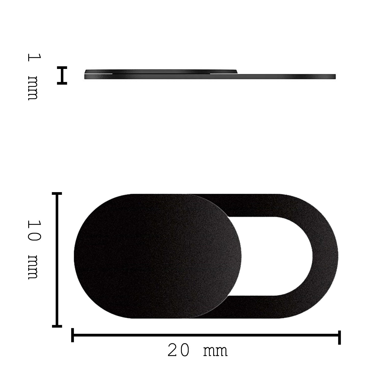 BASEY. Webcam Cover Privacy Universeel - Laptop Camera Cover Voor Privacy - Smartphone Camera Privacy Beschermer Camera Tablet - Zwart - 10 Stuks