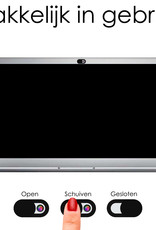 NoXx Webcam Cover Zwart Privacy Universeel Schuifje Privacy Bescherming - 2x