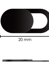 NoXx Webcam Cover Zwart Privacy Universeel Schuifje Privacy Bescherming - 3x