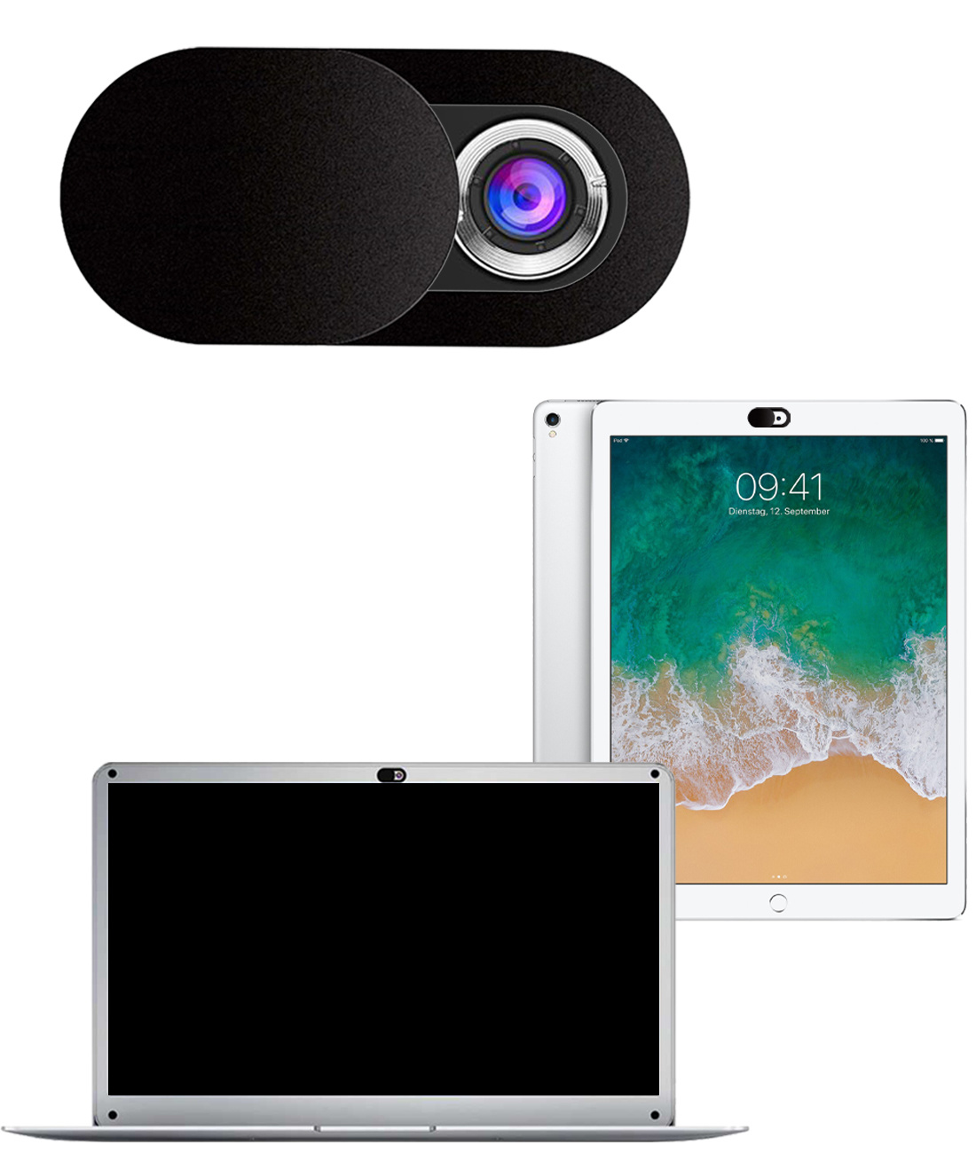 Nomfy Webcam Cover Schuifje Zwart - Universeel Privacy Cover Webcam Zwart - Webcam Privacy Cover Schuifje Geschikt Voor Laptop, Tablet, Smartphone Cover Webcam Zwart