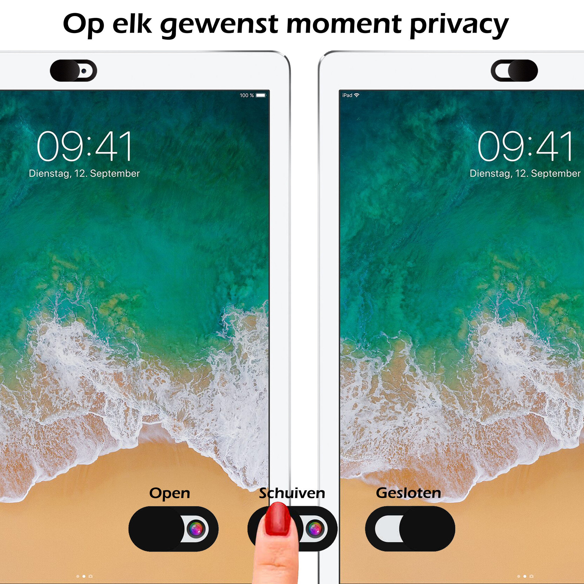 Nomfy Webcam Cover Schuifje Zwart - Universeel Privacy Cover Webcam Zwart - Webcam Privacy Cover Schuifje Geschikt Voor Laptop, Tablet, Smartphone Cover Webcam Zwart