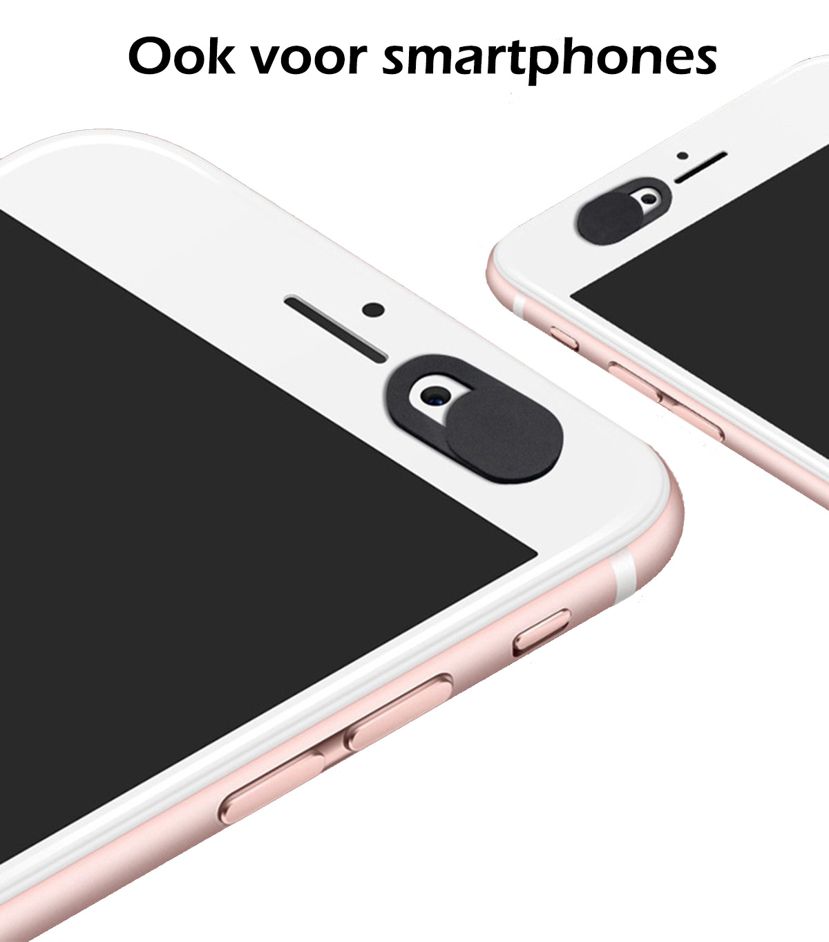 Nomfy Webcam Cover Schuifje Zwart - Universeel Privacy Cover Webcam Zwart - Webcam Privacy Cover Schuifje Geschikt Voor Laptop, Tablet, Smartphone Cover Webcam Zwart