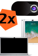 Nomfy Webcam Cover Schuifje Zwart - Universeel Privacy Cover Webcam Zwart - Webcam Privacy Cover Schuifje Geschikt Voor Laptop, Tablet, Smartphone Cover Webcam Zwart - 2x