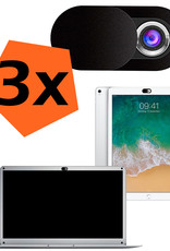 Nomfy Webcam Cover Schuifje Zwart - Universeel Privacy Cover Webcam Zwart - Webcam Privacy Cover Schuifje Geschikt Voor Laptop, Tablet, Smartphone Cover Webcam Zwart - 3x