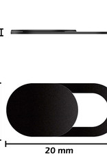 Nomfy Webcam Cover Schuifje Zwart - Universeel Privacy Cover Webcam Zwart - Webcam Privacy Cover Schuifje Geschikt Voor Laptop, Tablet, Smartphone Cover Webcam Zwart - 5x