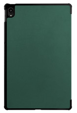 BASEY. Hoesje Geschikt voor Lenovo Tab P11 Hoes Case Tablet Hoesje Tri-fold - Hoes Geschikt voor Lenovo Tab P11 Hoesje Hard Cover Bookcase Hoes - Donkergroen