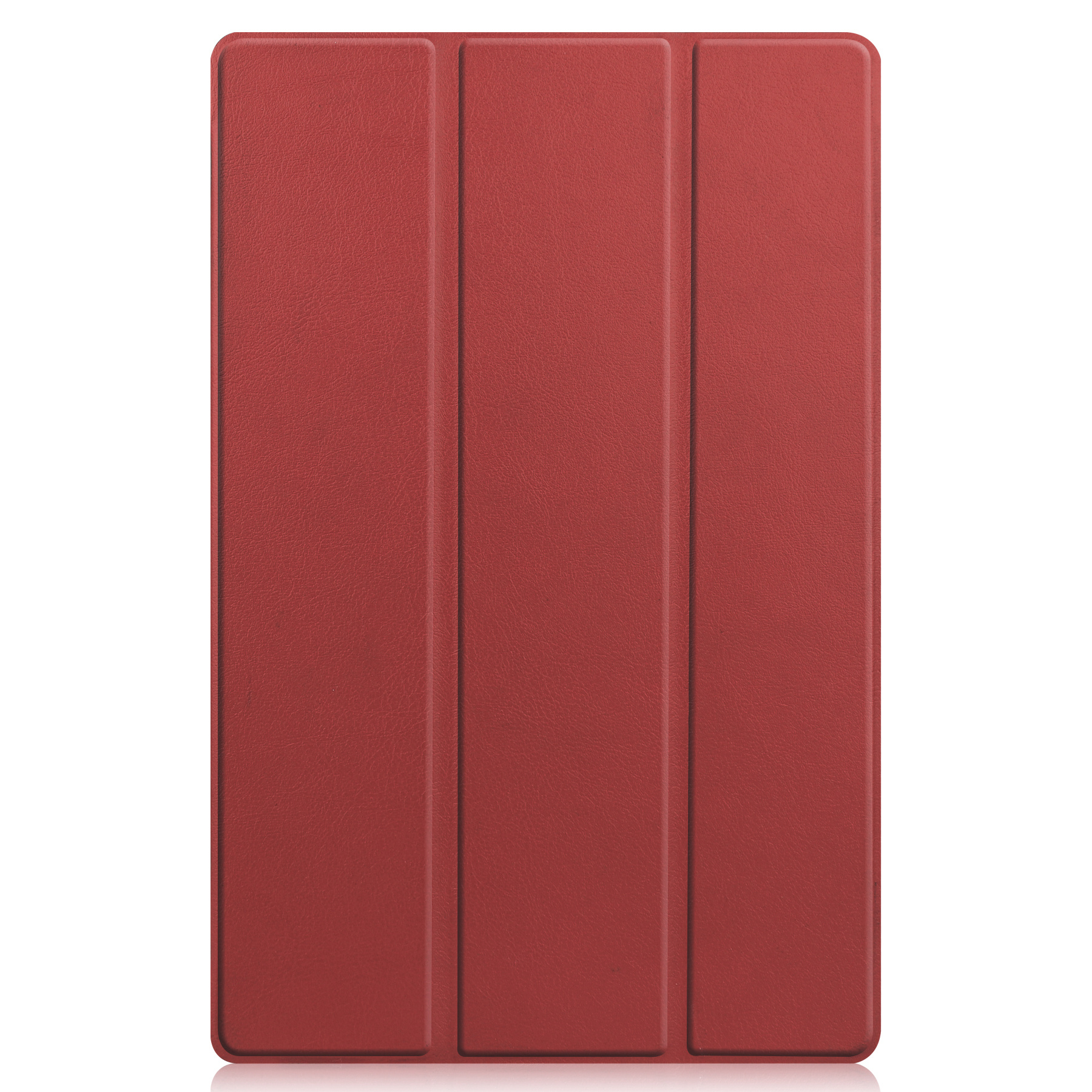 BASEY. Hoesje Geschikt voor Lenovo Tab P11 Hoes Case Tablet Hoesje Tri-fold - Hoes Geschikt voor Lenovo Tab P11 Hoesje Hard Cover Bookcase Hoes - Donkerrood