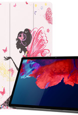 BASEY. Hoesje Geschikt voor Lenovo Tab P11 Hoes Case Tablet Hoesje Tri-fold - Hoes Geschikt voor Lenovo Tab P11 Hoesje Hard Cover Bookcase Hoes - Elfje