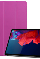 BASEY. Hoesje Geschikt voor Lenovo Tab P11 Hoes Case Tablet Hoesje Tri-fold - Hoes Geschikt voor Lenovo Tab P11 Hoesje Hard Cover Bookcase Hoes - Paars