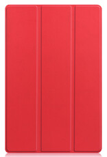 BASEY. Hoesje Geschikt voor Lenovo Tab P11 Hoes Case Tablet Hoesje Tri-fold - Hoes Geschikt voor Lenovo Tab P11 Hoesje Hard Cover Bookcase Hoes - Rood