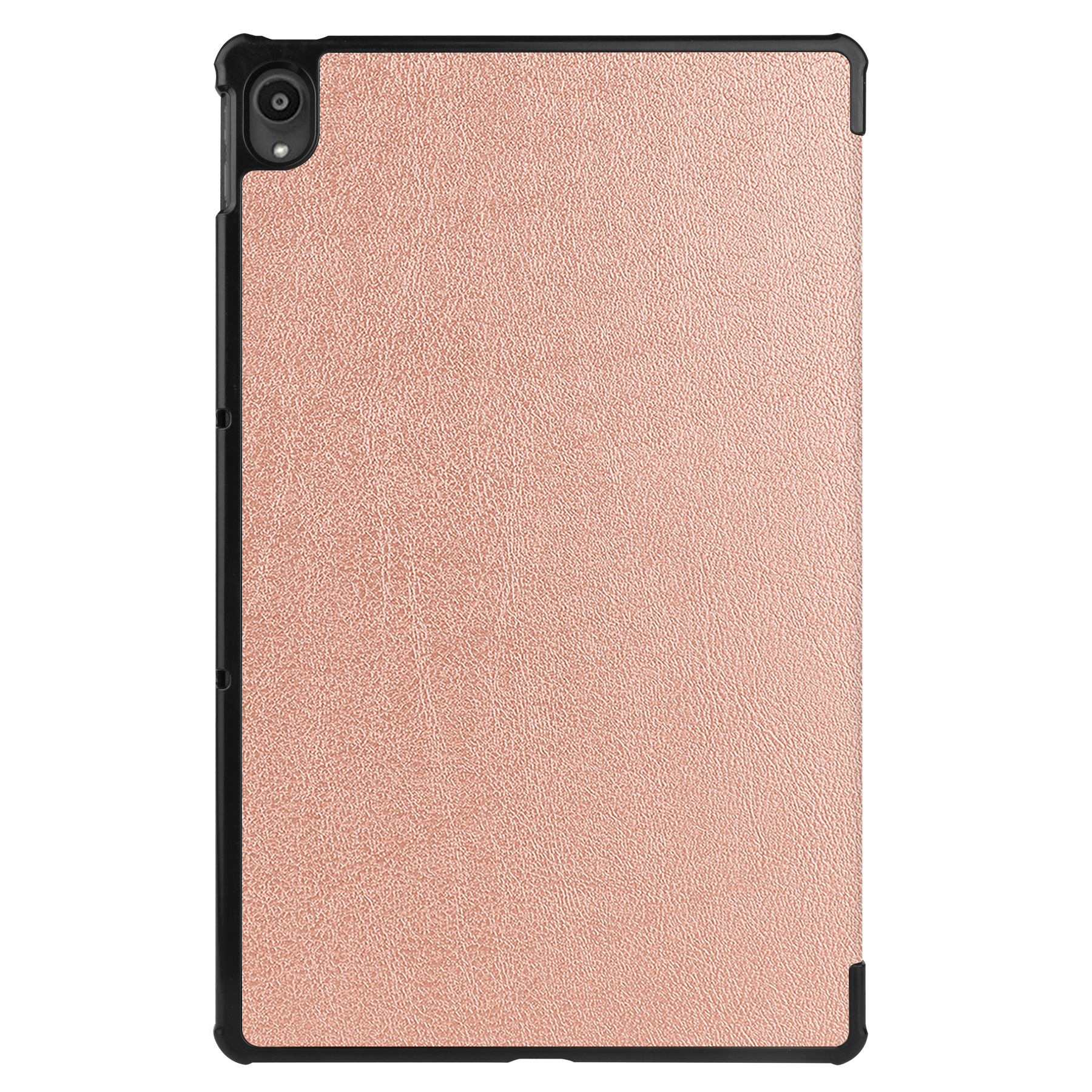 BASEY. Hoesje Geschikt voor Lenovo Tab P11 Hoes Case Tablet Hoesje Tri-fold - Hoes Geschikt voor Lenovo Tab P11 Hoesje Hard Cover Bookcase Hoes - Rosé goud