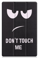 BASEY. Hoesje Geschikt voor Lenovo Tab P11 Hoes Case Tablet Hoesje Tri-fold - Hoes Geschikt voor Lenovo Tab P11 Hoesje Hard Cover Bookcase Hoes - Don't Touch Me