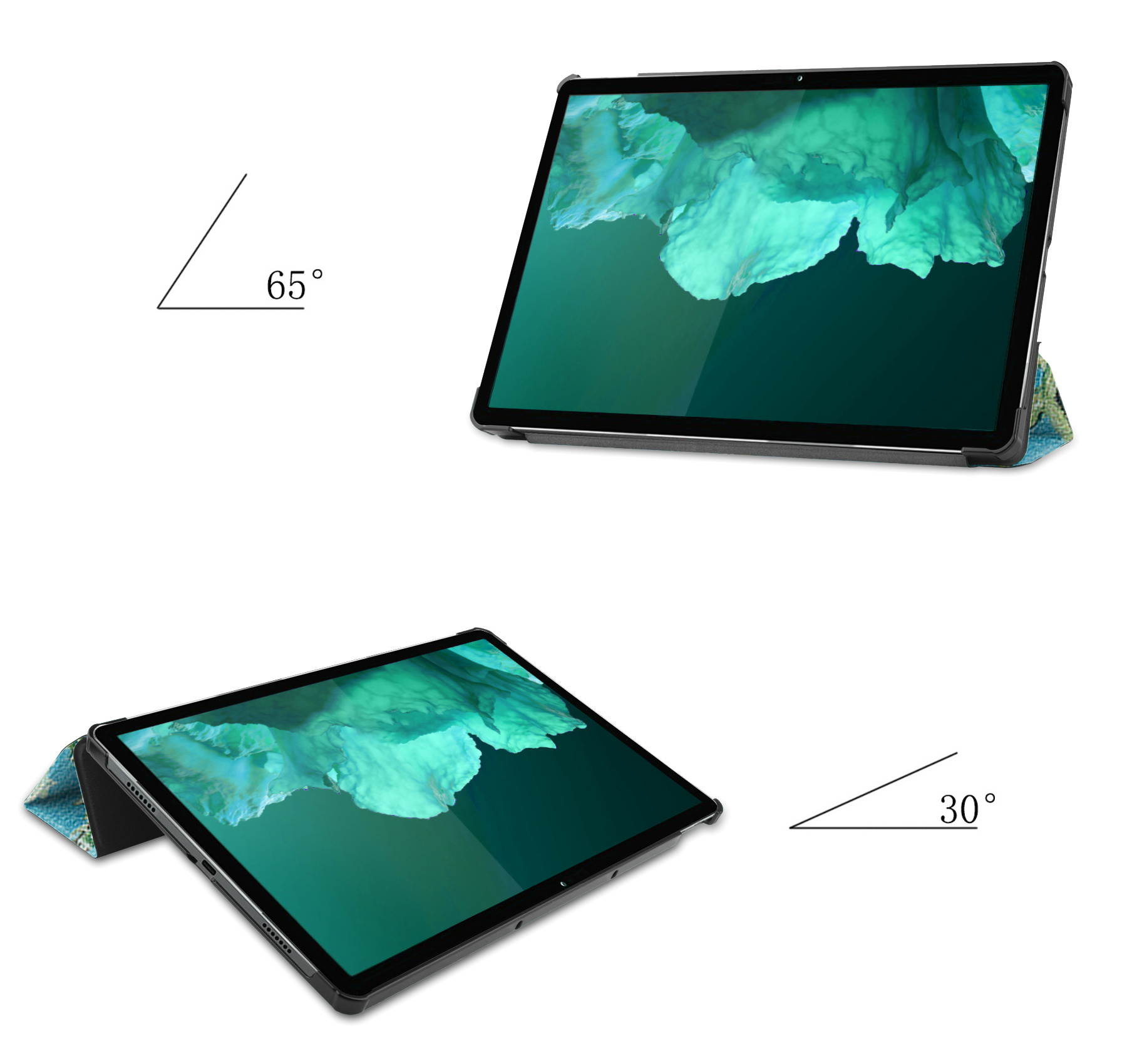 NoXx Hoesje Geschikt voor Lenovo Tab P11 Hoesje Case Hard Cover Hoes Book Case - Bloesem