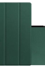 NoXx Hoesje Geschikt voor Lenovo Tab P11 Hoesje Case Hard Cover Hoes Book Case - Donkergroen